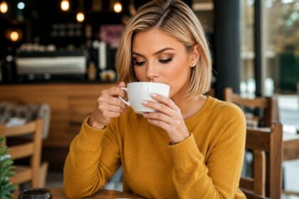 Người phụ nữ ngồi một mình giữa đám đông, thể hiện dấu hiệu cô đơn giữa đám đông